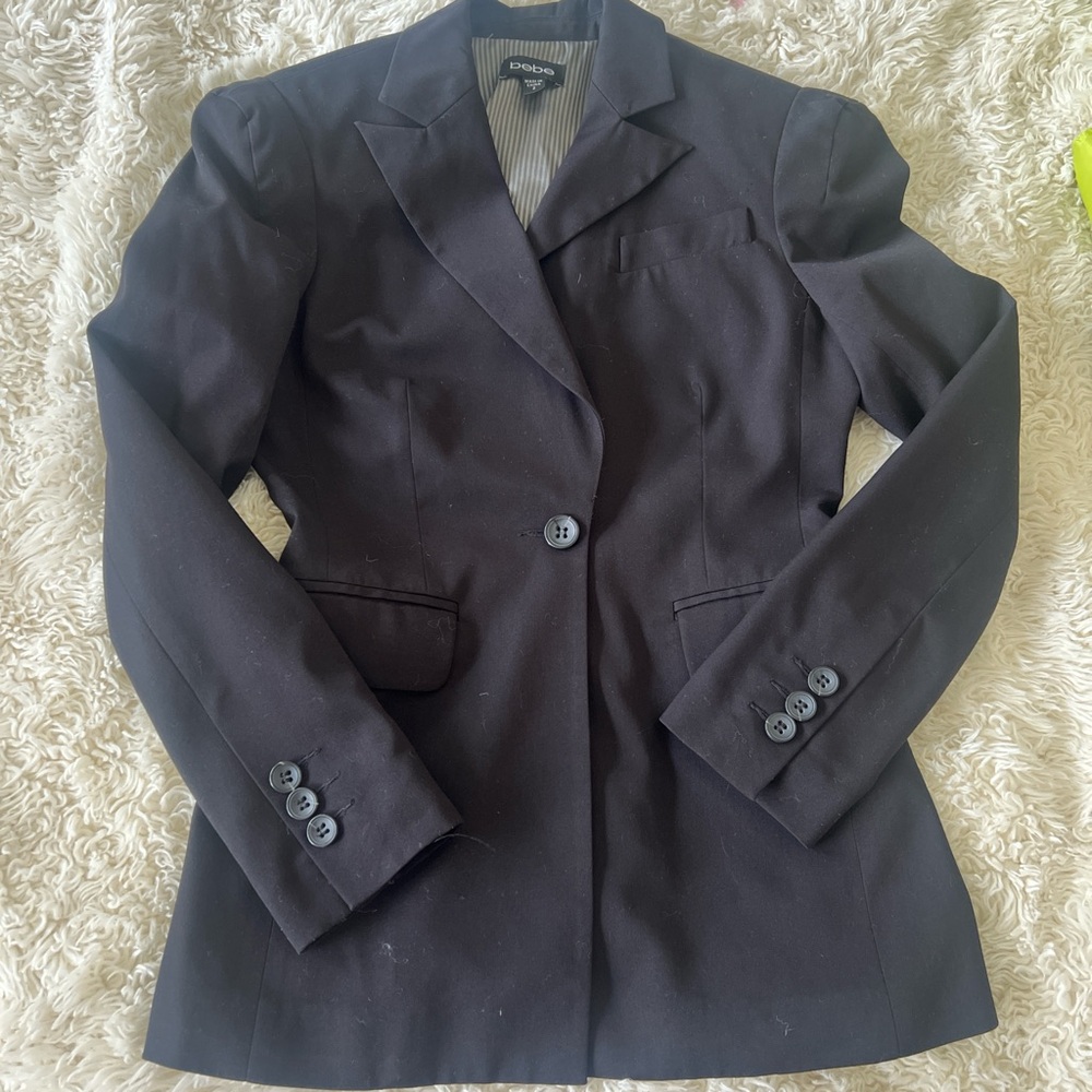 Bebe Black Blazer Professional Suit Jacket